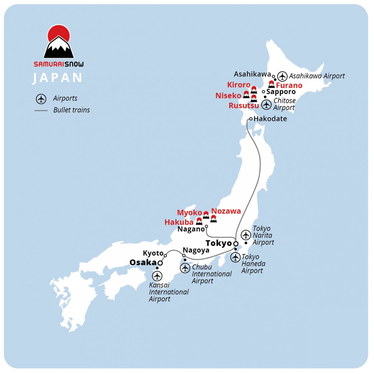 Japanese Ski Resorts Map Daryl Emiline